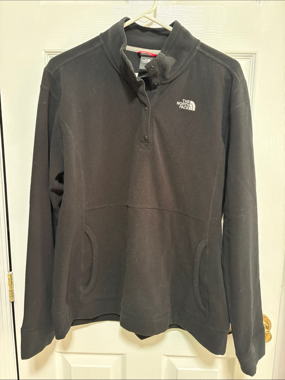 The North Face Black Snap-Front Fleece Pullover